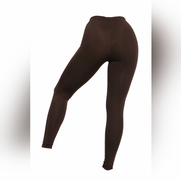 High Waisted Leggings- Brown - Picture 3 of 5